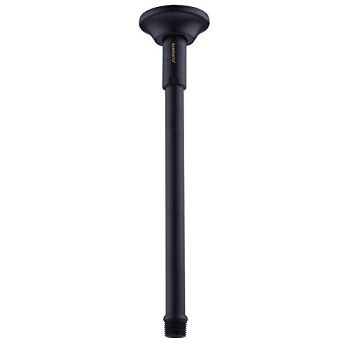 HANEBATH Brass 12 Inch Ceiling Mount Shower Arm,Matte Black