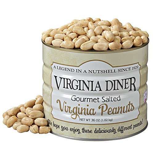 Virginia Diner Gourmet Salted Virginia Peanuts, 36 Ounce Tin
