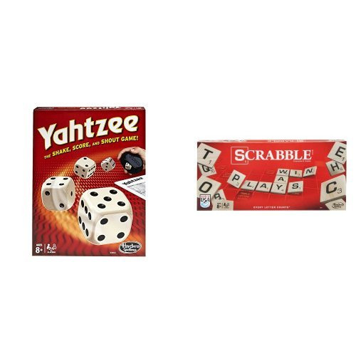 Yahtzee Classic and Scrabble Crossword Game Bundle