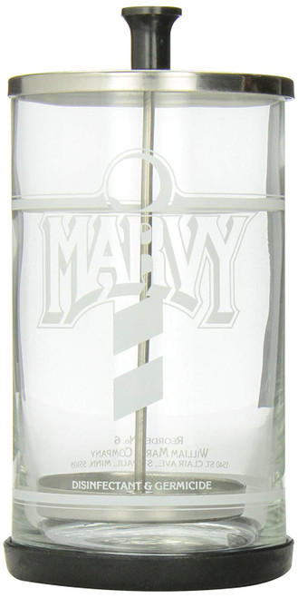 William Marvy No.6 Glass Manicurist Disinfectant Jar