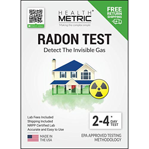 Radon Test Kit for Home - Shipping & Lab Fees Included | Easy to Use Charcoal Radon Gas Detector for Peace of Mind | 48-96h Short Term EPA Approved Radon Tester | Protect Yourself and Your Family