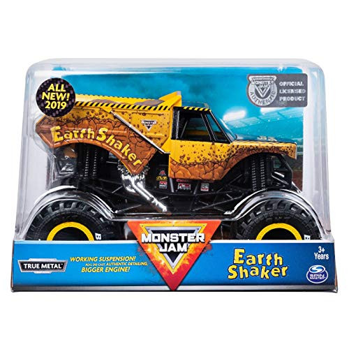 MJ Monster Jam Official Earth Shaker Monster Truck Die-Cast Vehicle, 1:24 Scale