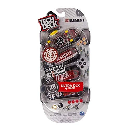 Tech Deck Ultra DLX 4 Pack 96mm Fingerboards - Element 20th Anniversary Special Edition