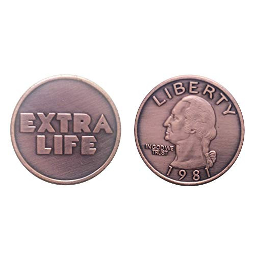 Ready Player One Extra Life Coin Quarter - Oasis Extra Life Coin Props - Bronze