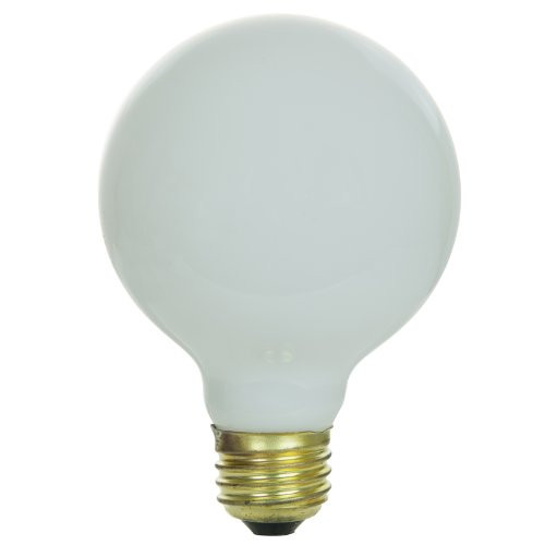 Sunlite 40G25/WH Incandescent 40-Watt, Medium Based, G25 Globe Bulb, White