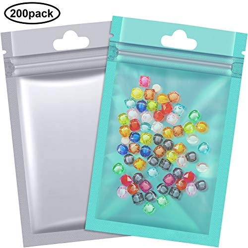 200 Pieces Foil Pouch Bag,Resealable Smell Proof Bags, Mylar Zip Lock Bags Aluminum Foil Bags, Metallic Mylar Foil Flat Food Storage Bags Pouch(Blue) 200 Pieces Foil Pouch Bag,Resealable Smell Proof Bags, Mylar Zip Lock Bags Aluminum Foil Bags, Metallic Mylar Foil Flat Food Storage Bags Pouch(Blue)