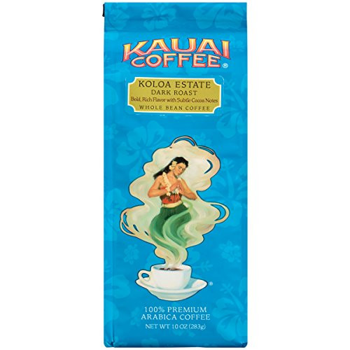 Kauai Coffee Dark Roast Whole Bean 10 Ounce
