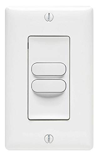 Hubbell DSM30W2 Low Voltage Wall Switch with Push Button & 2 Button, White