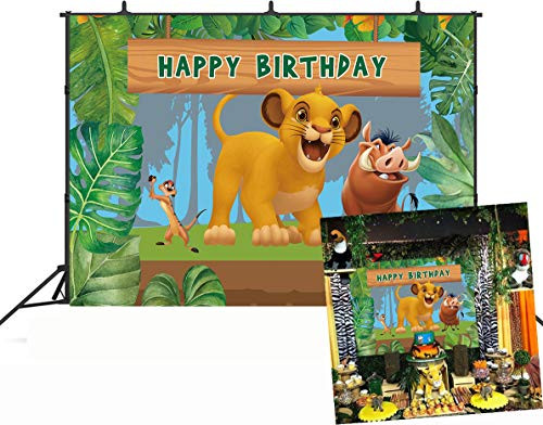 GYA 7x5ft Lion King Baby Simba Backdrop Background Kids Childrens Boys Birthday Party Photography Photo Vinyl Decoration GYA 7x5ft Lion King Baby Simba Backdrop Background Kids Childrens Boys Birthday Party Photography Photo Vinyl Decoration