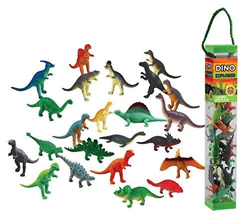 WowToyz Animal Explorer - Dinosaur Tube Playset - 24 Piece