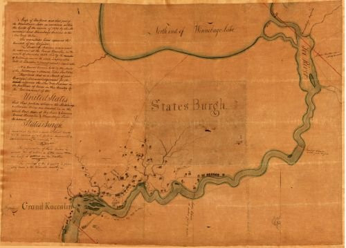 1832 Map of The Fox River and That Part of The Winnebagoe Lake as contained Within The Limits of The