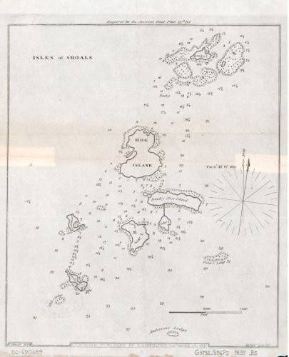 1837 Map Isles of Shoals - Size: 20x24 - Ready to Frame - Maine | New Hampshire | Shoals, Isles of.