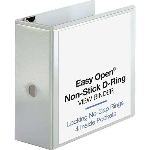 Business Source 5" Locking D-Ring View Binder