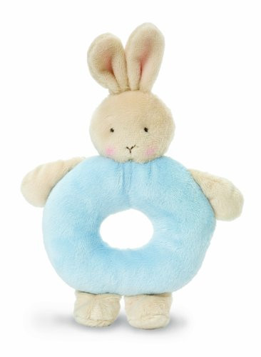 Bunnies By The Bay Bunny Ring Rattle, Blue