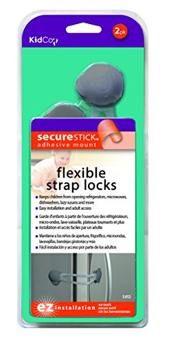 KidCo 2 Piece Flexible Strap Locks, Gray
