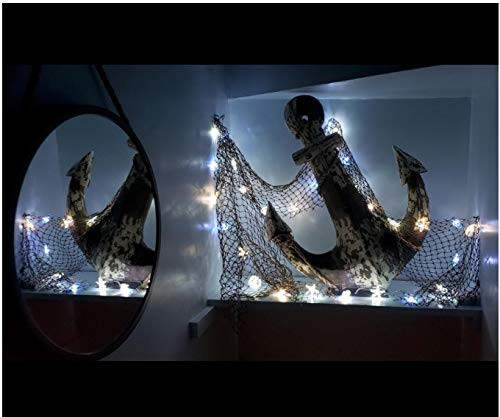 Holitown Nautical Theme Decorative String Lights, Under The Sea Sand Dollars Seahorse Beach Lights with Remote 10 ft 30 LEDs for Covered Outdoor