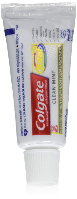 Colgate Total Clean Mint Toothpaste-0.75 oz, Travel Trial size - CASE PACK of 24 tubes