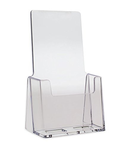 Source One Premium Counter Top Trifold 4-Inch Wide Acrylic Brochure Holder (S1-CT-TRI)