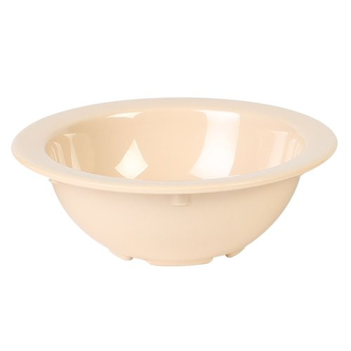Excellanté Milan Melamine Tan Collection 5.20-Inch 10-Ounce Grapefruit Bowl, Tan, 12-Piece