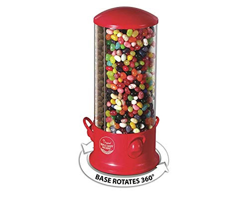 Triple Compartment Candy Machine | Cool Countertop or Desk Candy Dispenser for Kids and Adults | Offer 3 Different Candy Snacks | Unique 360 Degree Spin | Classic Red