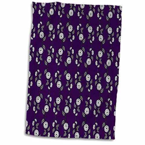 3D Rose Pretty Gray and White Vines of Flowers On A Purple Background Hand Towel 15" x 22" Multicolor 3D Rose Pretty Gray and White Vines of Flowers On A Purple Background Hand Towel 15" x 22" Multicolor