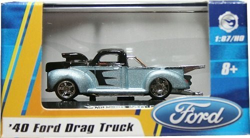 1:87 / HO SCALE '40 FORD DRAG TRUCK (SILVER) Hot Wheels Vehicle & Acrylic Display Case 1:87 / HO SCALE '40 FORD DRAG TRUCK (SILVER) Hot Wheels Vehicle & Acrylic Display Case
