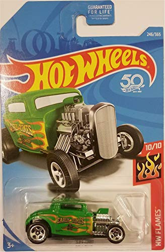 Hot Wheels 2018 Hw Flames 10/10 - '32 Ford (Green)