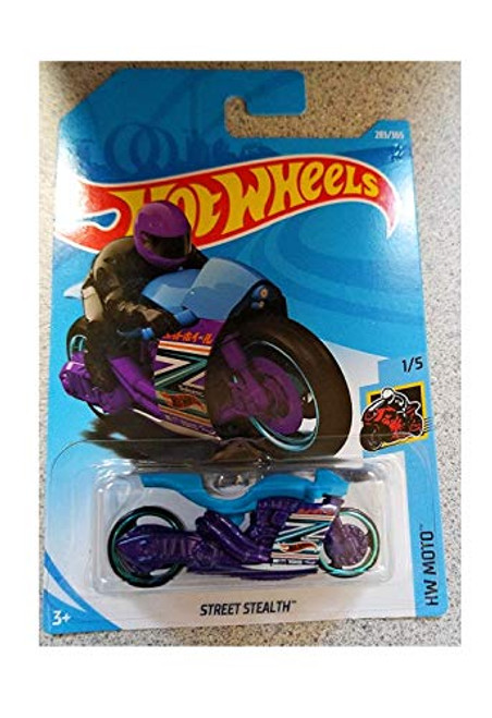 Hot Wheels Mattel 2018 Hw Moto - Street Stealth (Light Blue/Purple) 283/365 Hot Wheels Mattel 2018 Hw Moto - Street Stealth (Light Blue/Purple) 283/365