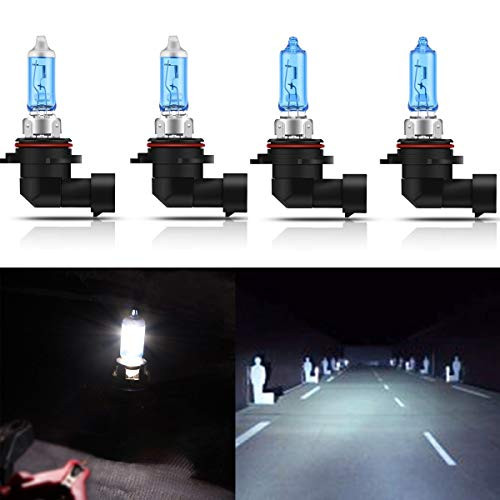CK Formula (2 Pairs Combo) 9006-HB4 55W 9005-HB3 65W Super White 5000K Xenon Halogen Headlight Bulbs (High/Low Beam) USA Seller