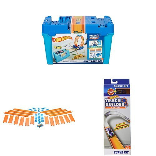 Hot Wheels Track Builder Multi Loop Box Playset with Straight Track with Car and Curve Accessory Hot Wheels Track Builder Multi Loop Box Playset with Straight Track with Car and Curve Accessory