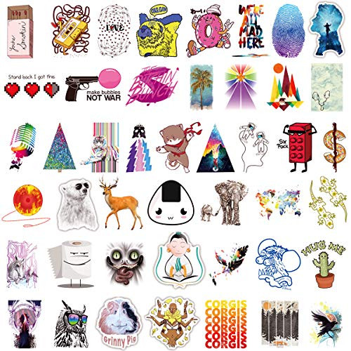 Stickers for Water Bottles Big 100-Pack Cute,Waterproof,Aesthetic,Trendy Stickers for Teens,Girls Perfect for Waterbottle,Laptop,Phone,Travel Extra Durable 100% Vinyl