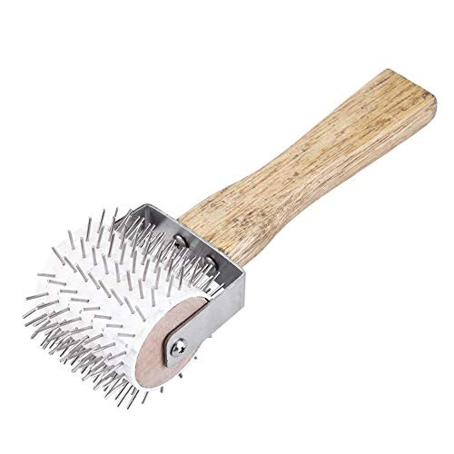 HunterBee uncapping Steelness Steel Needle Punch Roller with Wooden Handle/Honey Extractor Tool/Honey Comb Beekeeping Equipment/Bee Hive Hand Tool (1, Steel Needle)