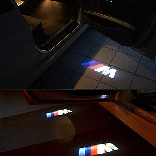 2Pcs for BMW M Car Door Logo Projector Lights, Led Welcome Laser Door Projector Lights Logo Courtesy Lights, M Logo Car Door Lights