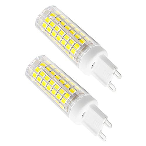 IAlight Dimmable G9-6W LED Bulbs, Equivalent to 80W 75W 60W Halogen Bulb,G9 Bi Pin Base Bulb,360 Omni-Direction Beam Angle,AC 110V/120V/130V[2-Pack] (Day Light6000k)