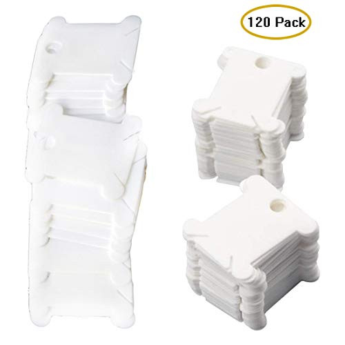 120 Pieces Plastic Floss Bobbins for Embroidery Floss Organizer Cross-Stitch Bobbins Card Thread Holder for Craft DIY Sewing Storage,White 120 Pieces Plastic Floss Bobbins for Embroidery Floss Organizer Cross-Stitch Bobbins Card Thread Holder for Craft DIY Sewing Storage,White