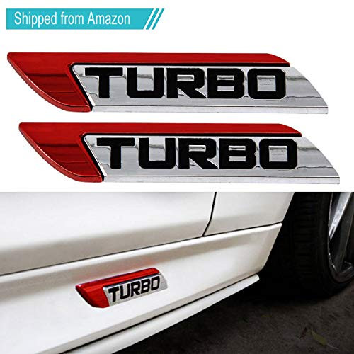 2 Pcs TURBO Metal 3D Badge, Sedan SUV Pickup Body Fender Side Rear Trunk Badge Emblem Sticker Decals Fit Jeep BMW Dodge Mercedes Benz Chrysler Toyota TRD Honda Nissan Kia Hyundai Chevrolet Ford Audi 2 Pcs TURBO Metal 3D Badge, Sedan SUV Pickup Body Fender Side Rear Trunk Badge Emblem Sticker Decals Fit Jeep BMW Dodge Mercedes Benz Chrysler Toyota TRD Honda Nissan Kia Hyundai Chevrolet Ford Audi