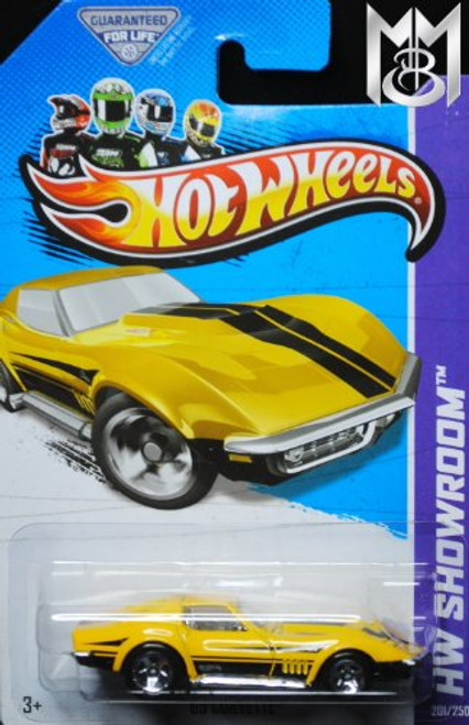 Hot Wheels 2013 '69 Corvette HW Showroom Yellow 201/250 Hot Wheels 2013 '69 Corvette HW Showroom Yellow 201/250