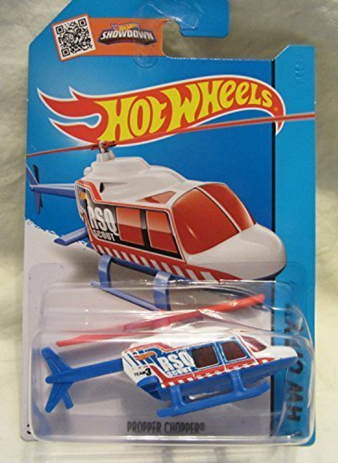 Hot Wheels, 2015 HW City, Propper Chopper [White/Blue] Helicopter Die-Cast Vehicle #52/250 by Hot Wheels