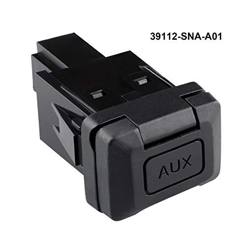 Reeoutdoor Auxiliary Aux Port for Honda Civic 8th Gen 39112-SNA-A01 Aux Input Adapter Replacement Audio Input Jack Radio Kit Car Repair Parts for Honda Civic 06-11