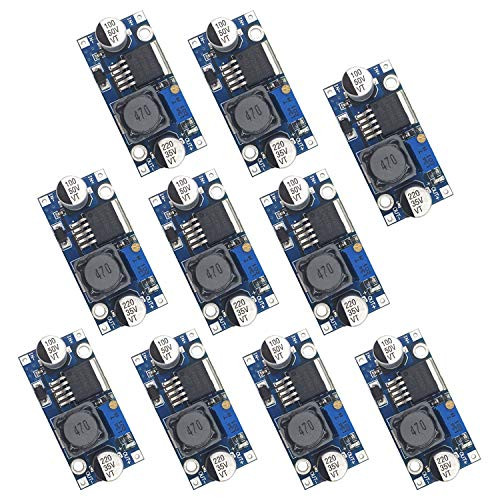 Valefod 10 Pack LM2596 DC to DC High Efficiency Voltage Regulator 3.0-40V to 1.5-35V Buck Converter DIY Power Supply Step Down Module