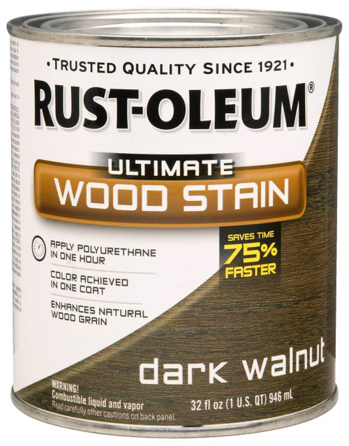 Rust-Oleum 260147 Ultimate Wood Stain, Quart, Dark Walnut