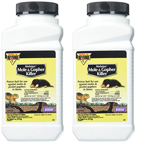 MOLETOX II 1 B07GQ915K4 Bonide Chemical Mole and Gopher Killer, 8-Ounce 2 Pack, Multi