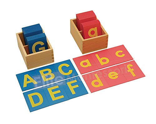 Montessori Lower and Capital Case Sandpaper Letters w/ Boxes