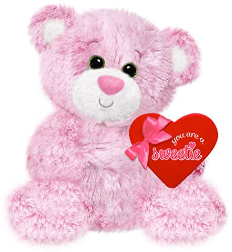 First & Main 10" Pink Neapolitan Teddy Bear