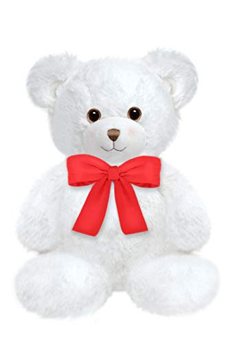 First & Main 10" Dena Teddy Bear W/Red Ribbon