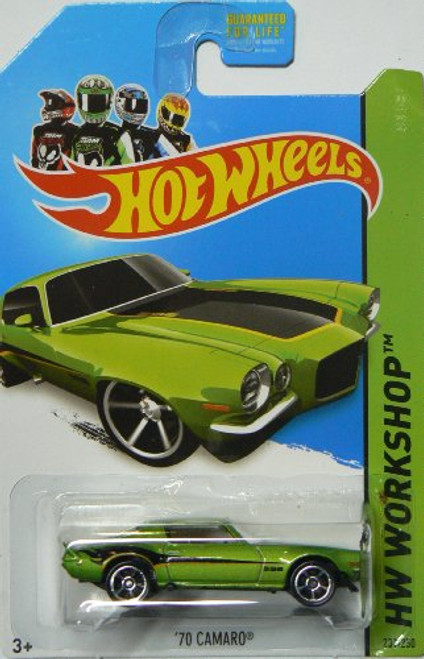 Hot Wheels 2014 Muscle Mania Hw Workshop Green '70 Camaro 231/250 Hot Wheels 2014 Muscle Mania Hw Workshop Green '70 Camaro 231/250