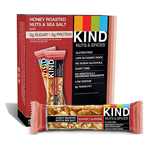 Kind Bars, Honey Roasted Nuts and Sea Salt, Gluten Free, Low Sugar, 1.4oz