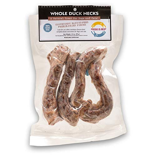 Fresh Is Best Freeze Dried Raw Duck Treats for Dogs & Cats (Duck Necks)