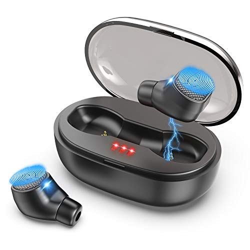 Wireless Earbuds-TWS Bluetooth 5.0 True Wireless Earbuds Headphones IPX7 Waterproof Auto Pairing in-Ear Earphone Stereo Sound HiFi Built-in Mic Headset Premium Sound with Charging Case (Black) Wireless Earbuds-TWS Bluetooth 5.0 True Wireless Earbuds Headphones IPX7 Waterproof Auto Pairing in-Ear Earphone Stereo Sound HiFi Built-in Mic Headset Premium Sound with Charging Case (Black)
