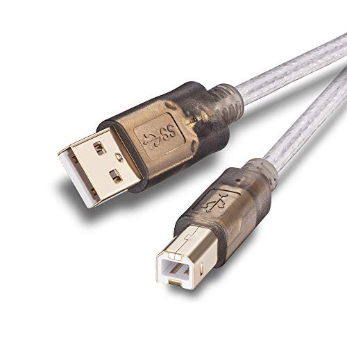 Printer Cable 10Ft,2.0 Printer Scanner Cable Cord USB Type A Male to B Male High Speed for HP, Canon, Lexmark, Epson, Dell, Xerox, Samsung etc(10 Ft/3M)